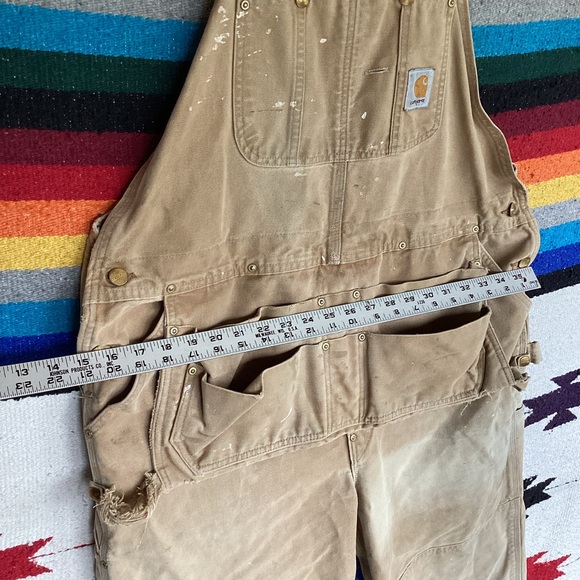 Vintage Carhartt overalls R20 with tool pouch made in USA 42 x 32 - Picture 3 of 11